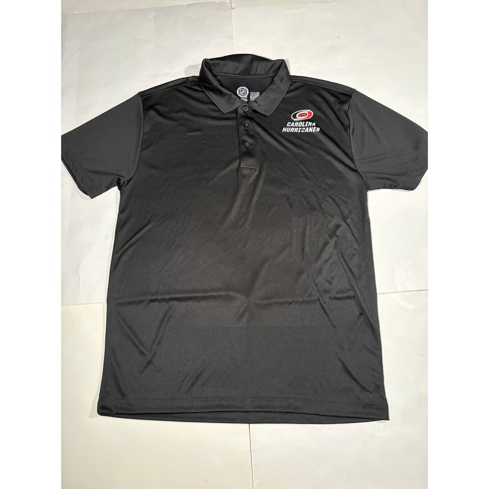 Carolina Hurricanes NHL Polo Shirt Men's Medium M Black Red